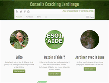 Tablet Screenshot of conseils-coaching-jardinage.fr